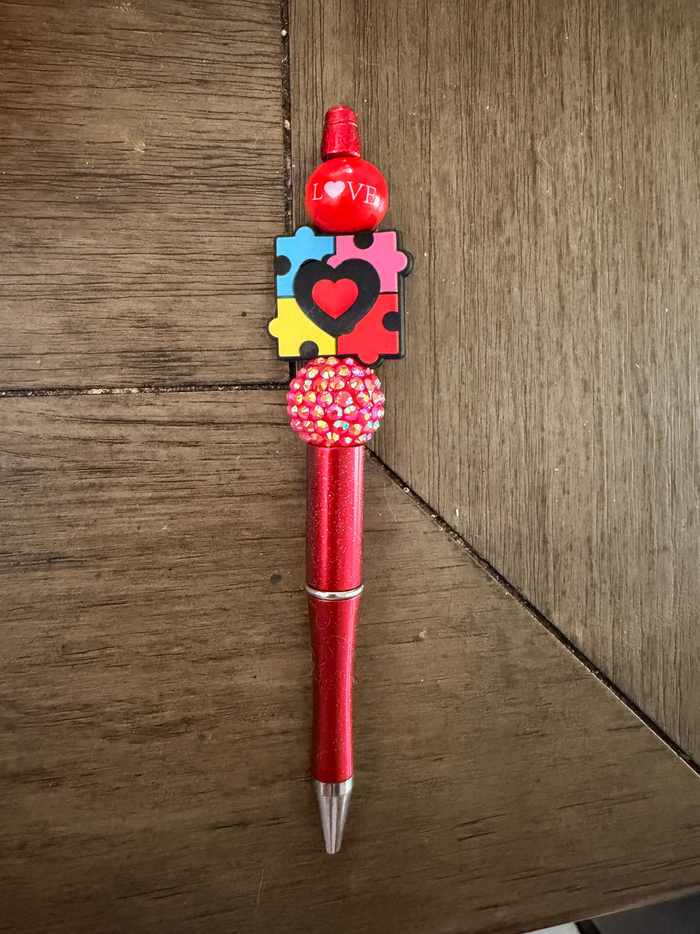 Autism Acceptance Beaded Pen