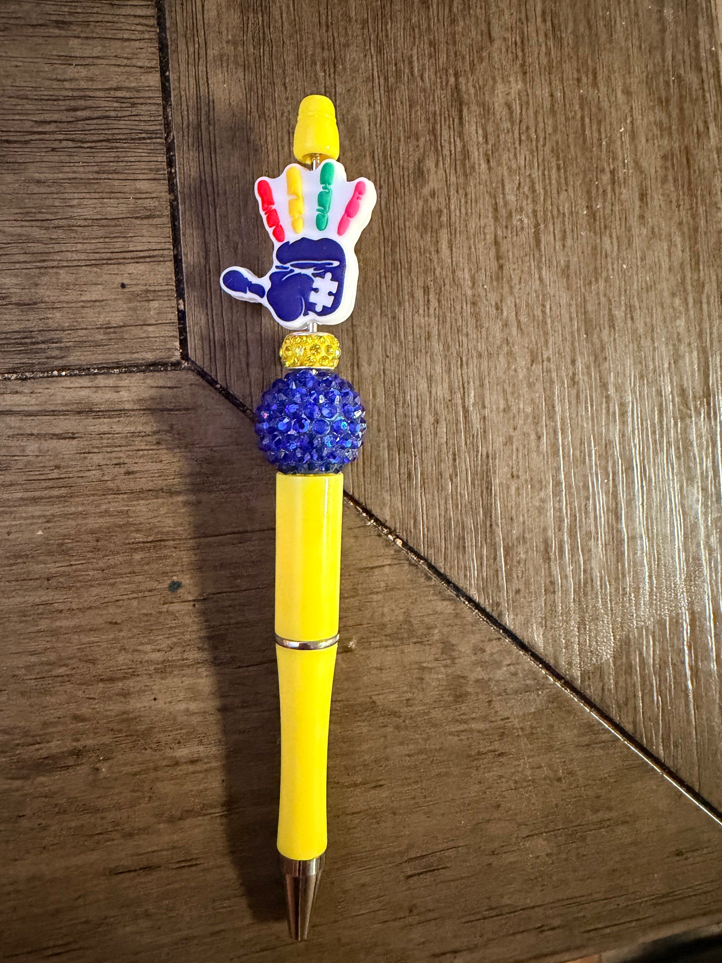 Autism Acceptance Beaded Pen