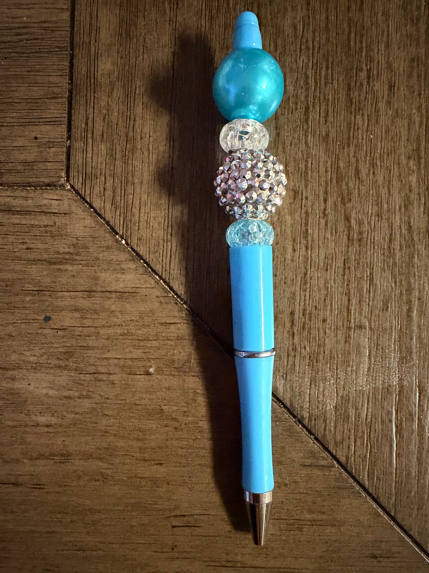 Light Blue Beaded Pen