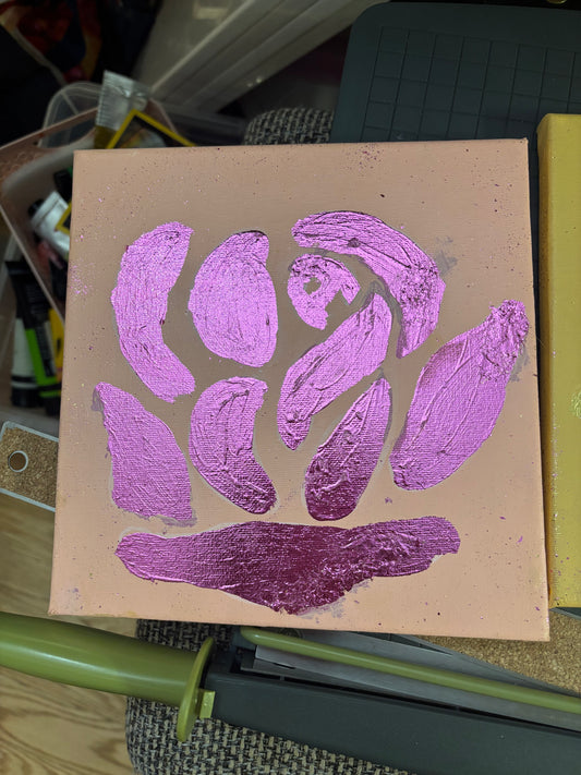 Pink Imitation Leaf Rose