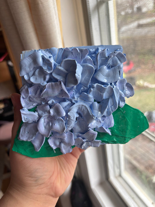 3D Textured Hydrangea Original Painting