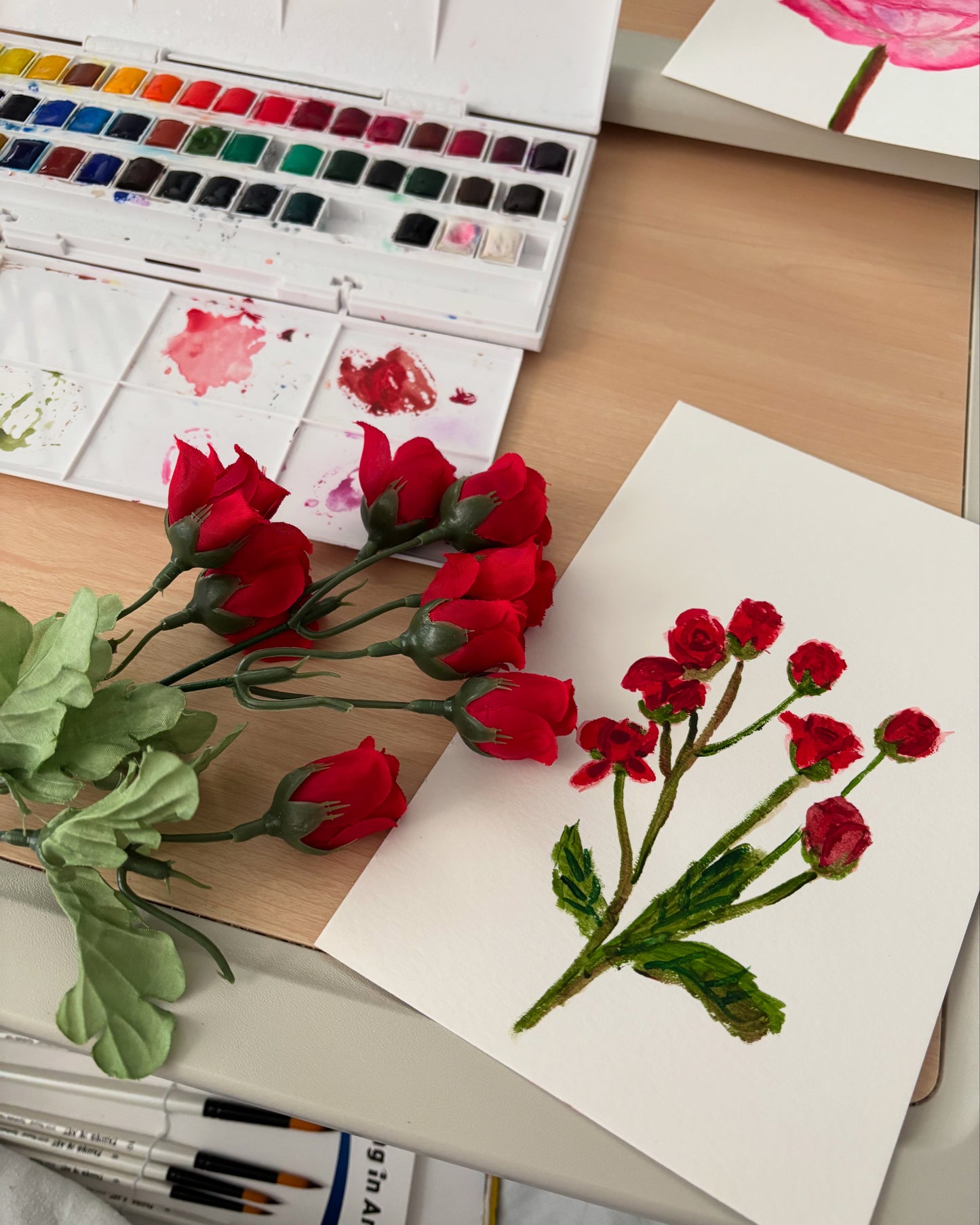 Red Roses Bouquet | Original Watercolor Painting