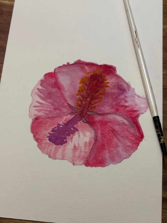 Hibiscus | Original Watercolor Painting