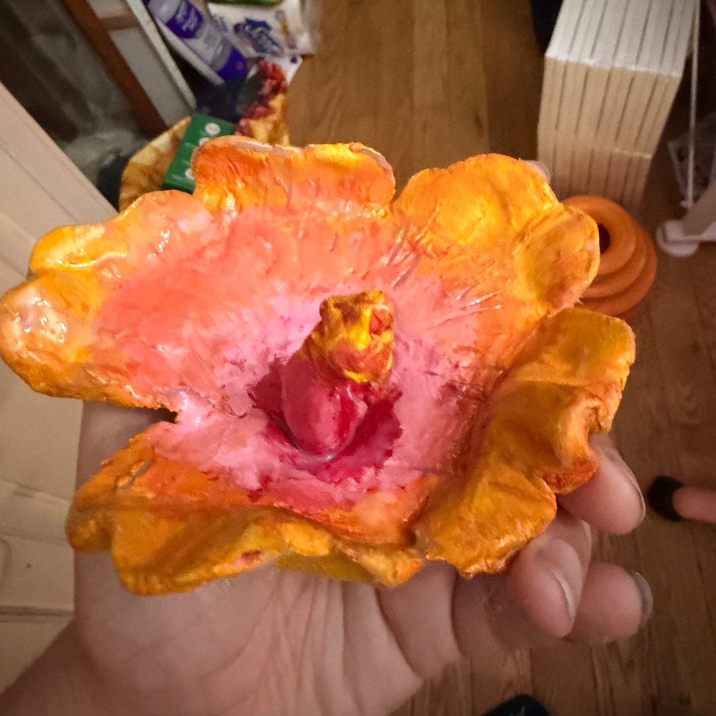 Air Dry Hibiscus Sculpture
