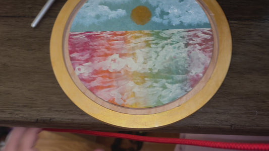 Rainbow Ocean | Mica Powder Painting