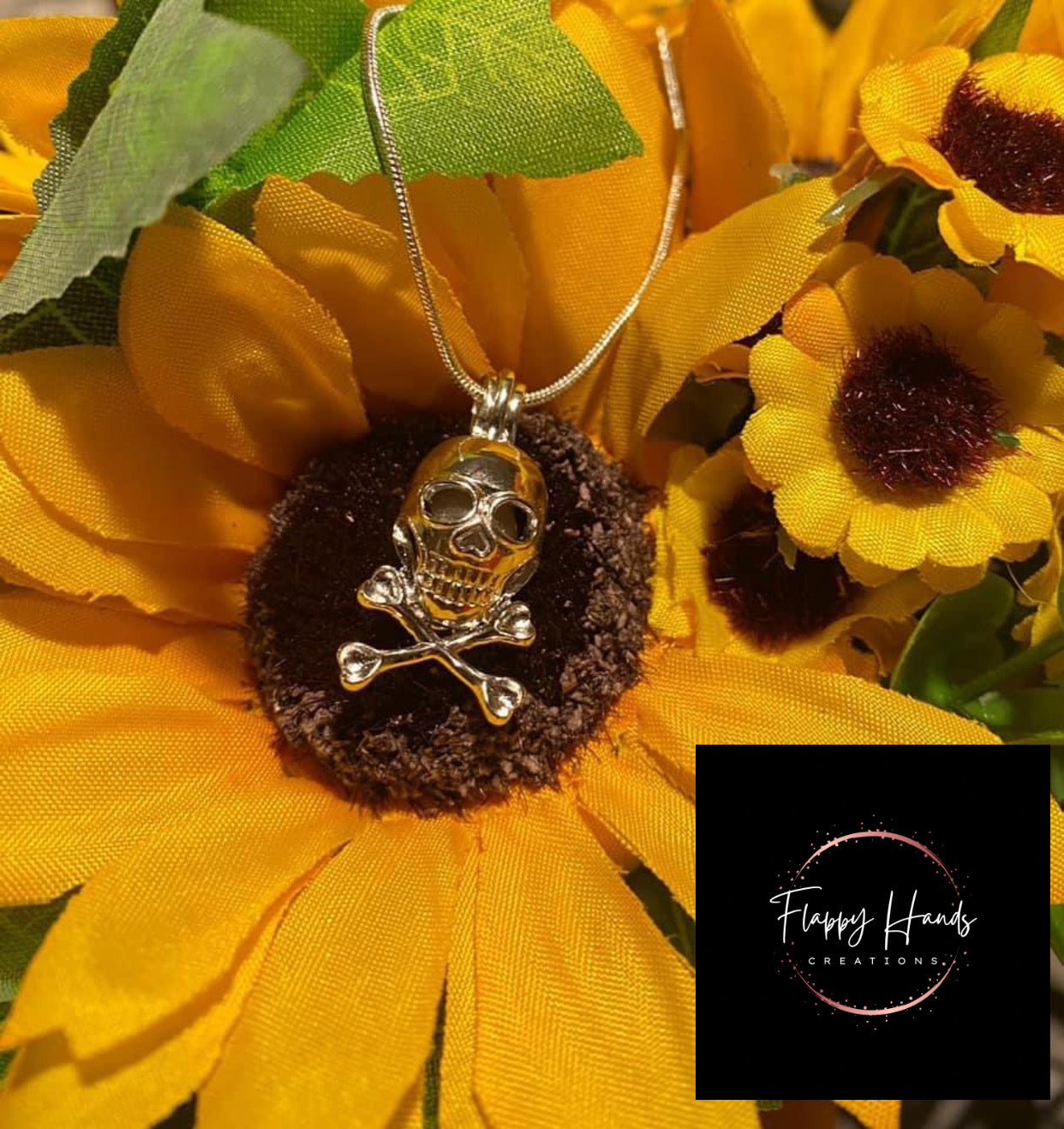 Skull Pearl Cage - Sterling Silver