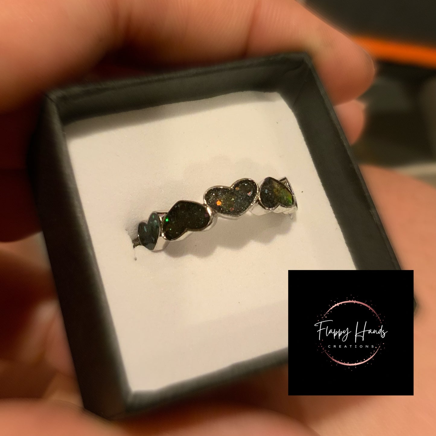 Half Eternity Heart Ring