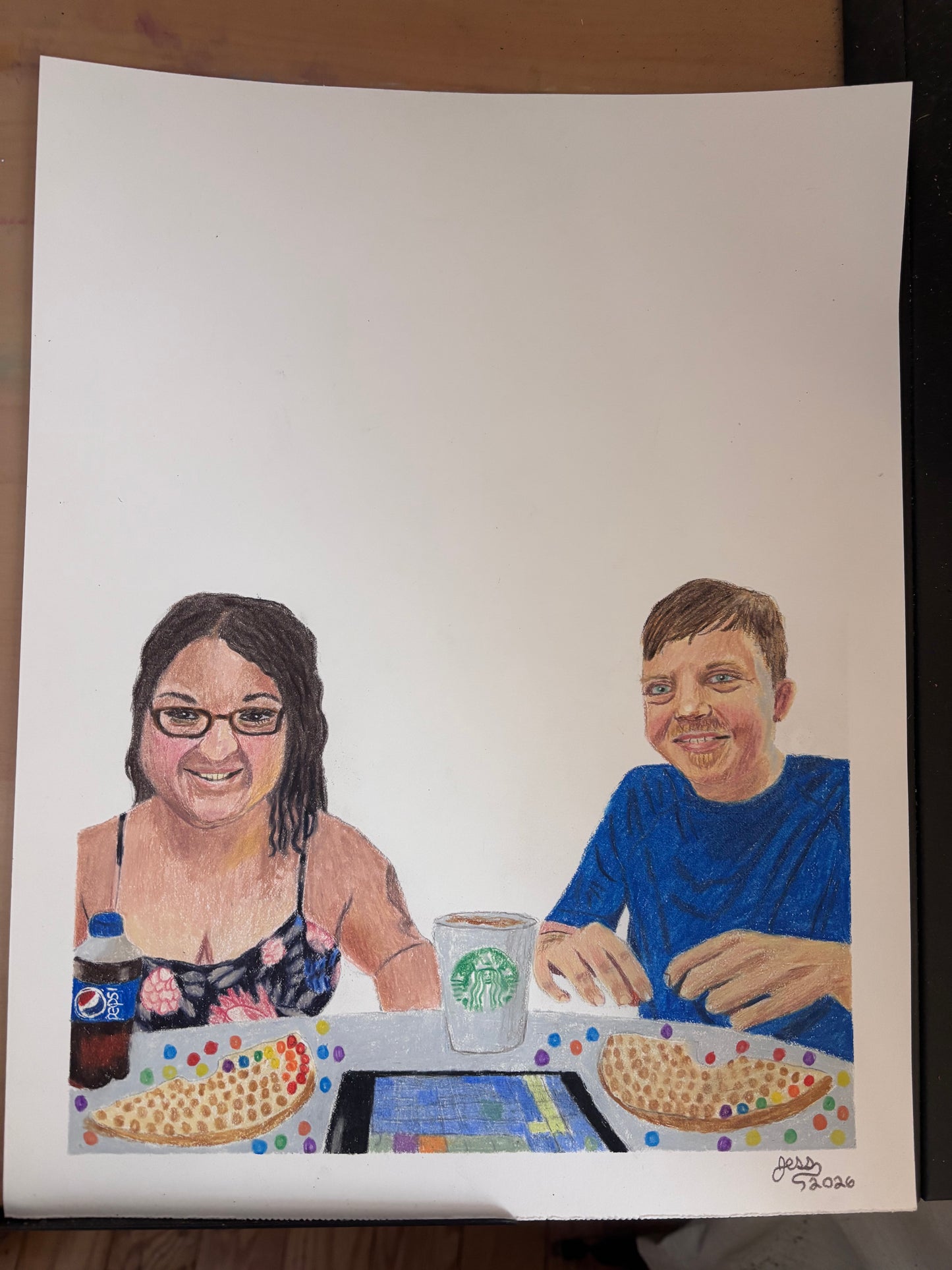 Custom Colored Pencil Drawing