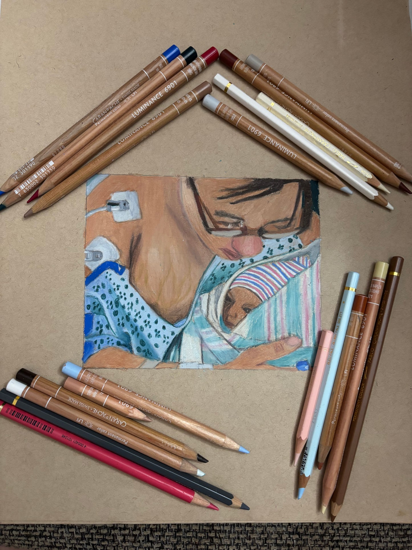 Custom Colored Pencil Drawing