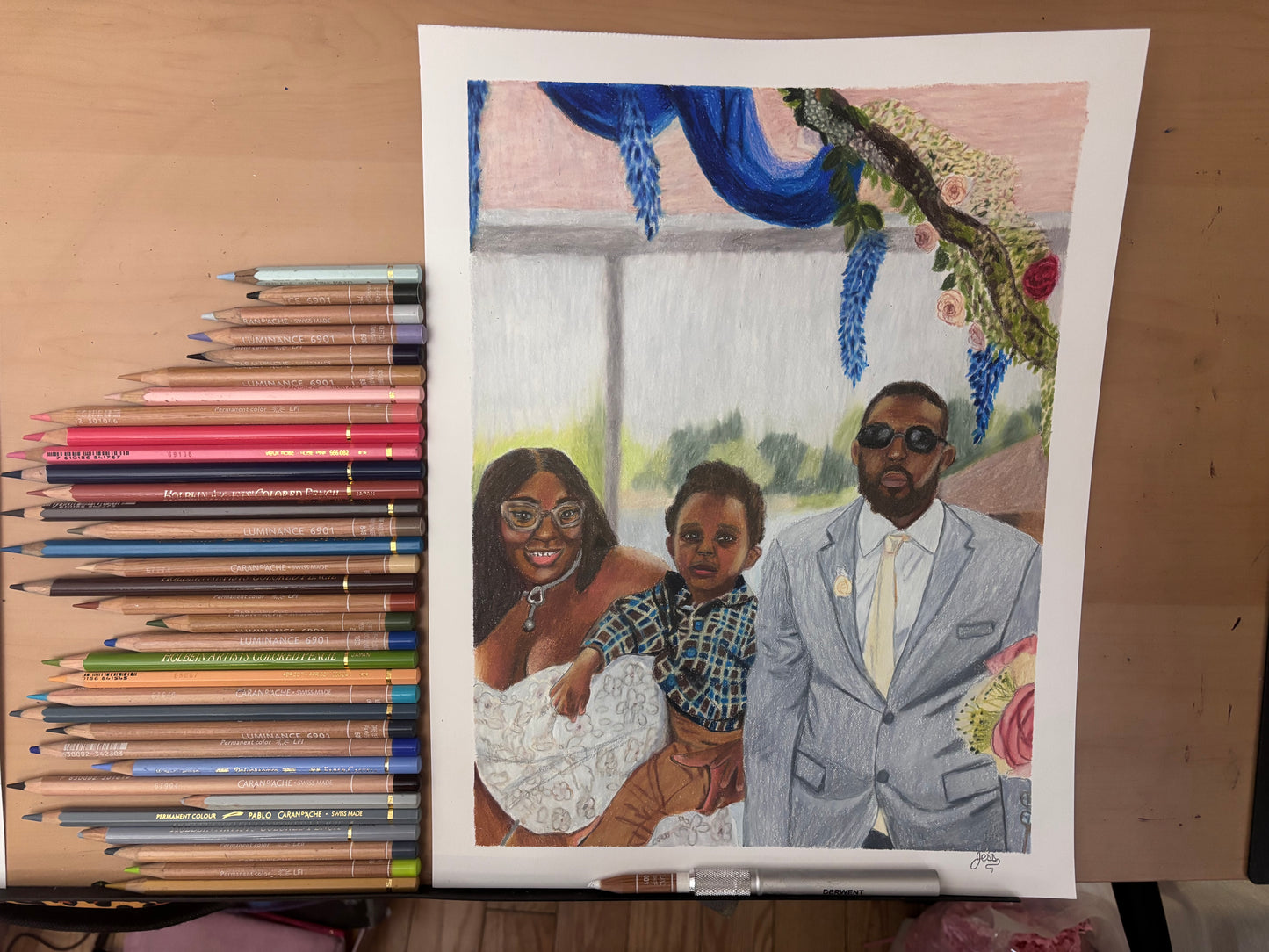 Custom Colored Pencil Drawing