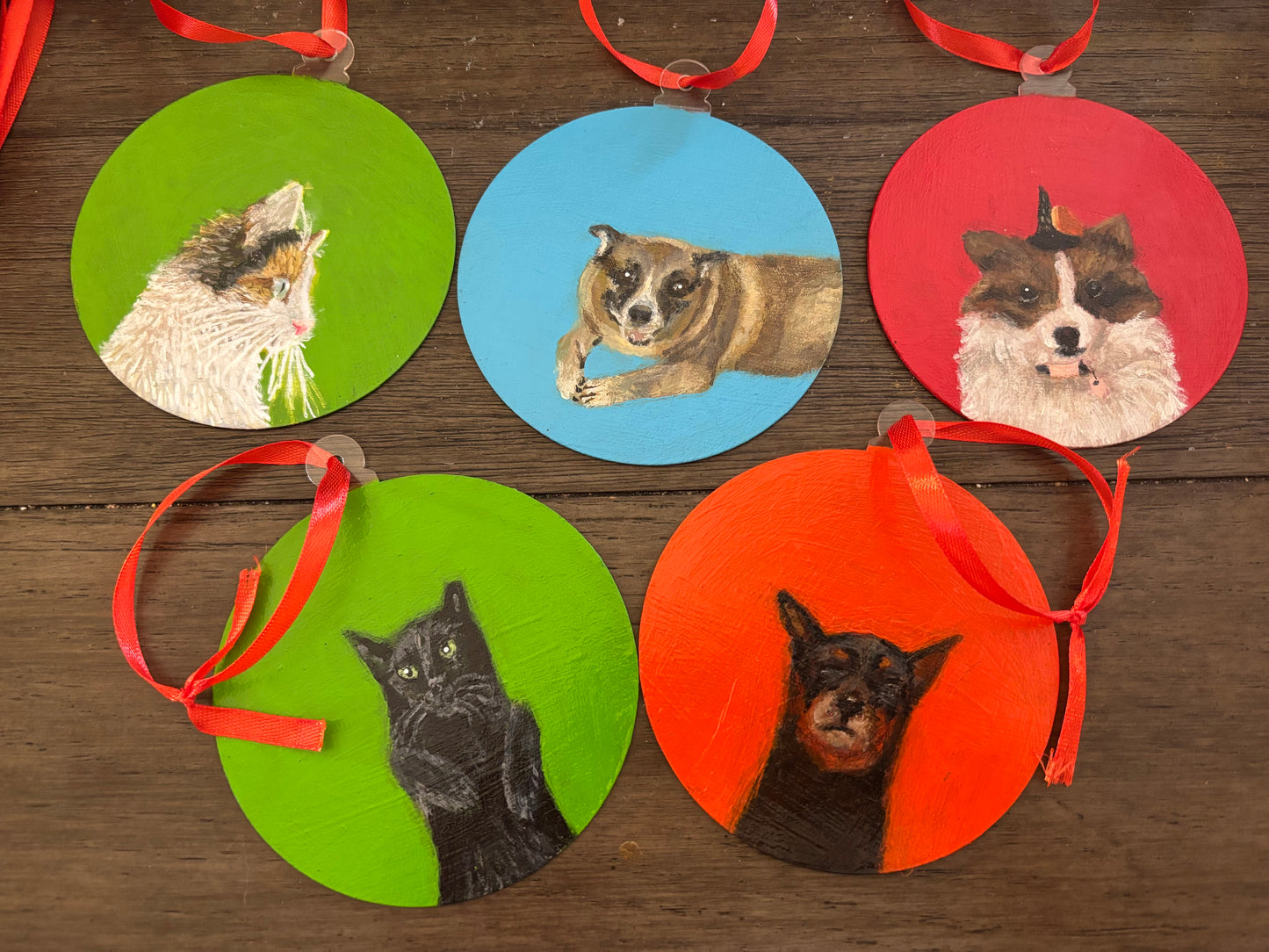 Custom Pet Portrait Ornaments