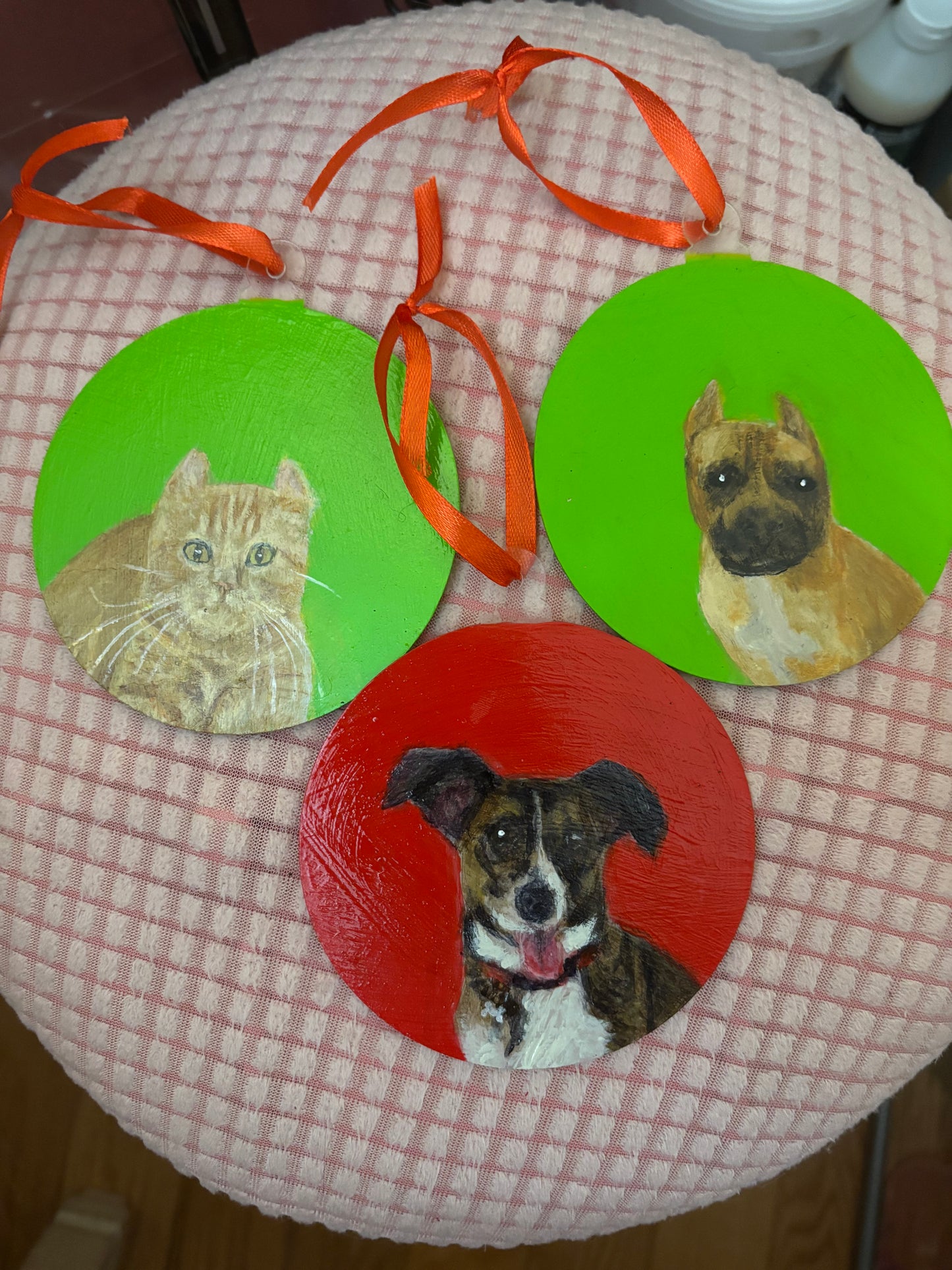 Custom Pet Portrait Ornaments