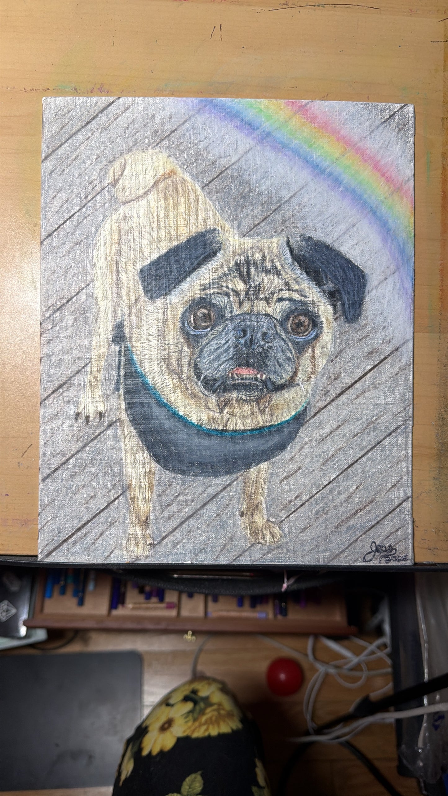 Custom Colored Pencil Drawing