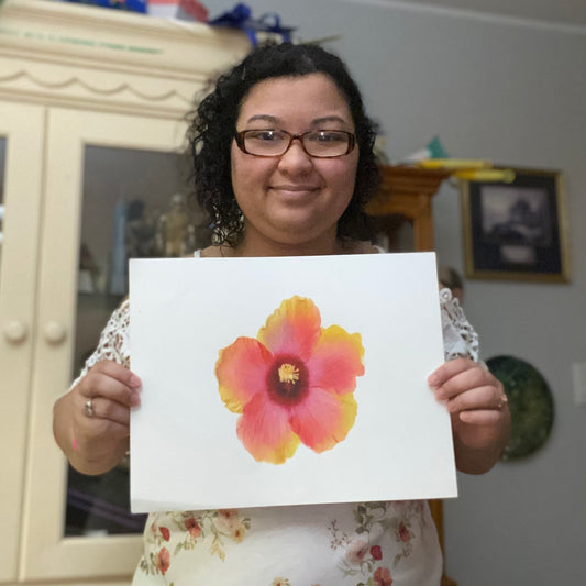 Hibiscus | Original Colored Pencil Drawing