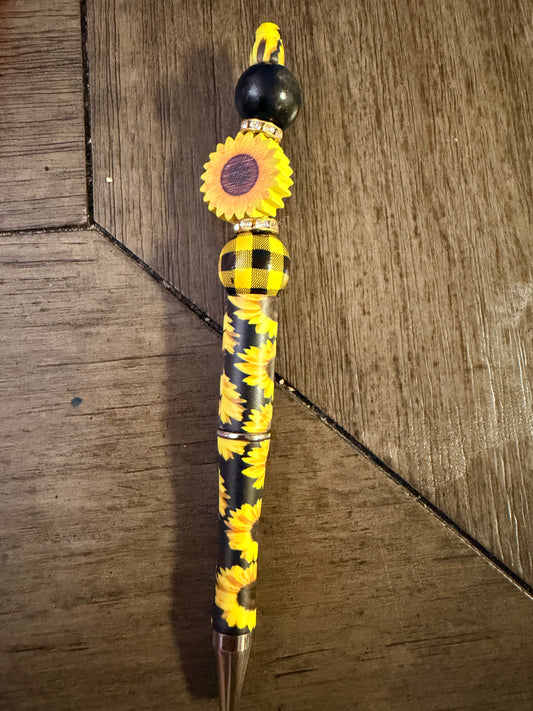 Sunflower Beaded Pen # 8