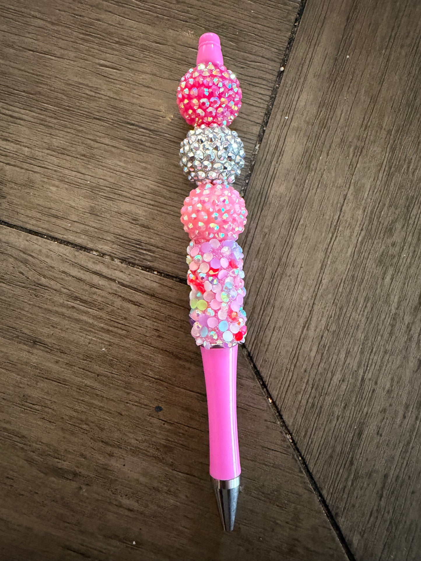 Pink Sparkly Beaded Pen