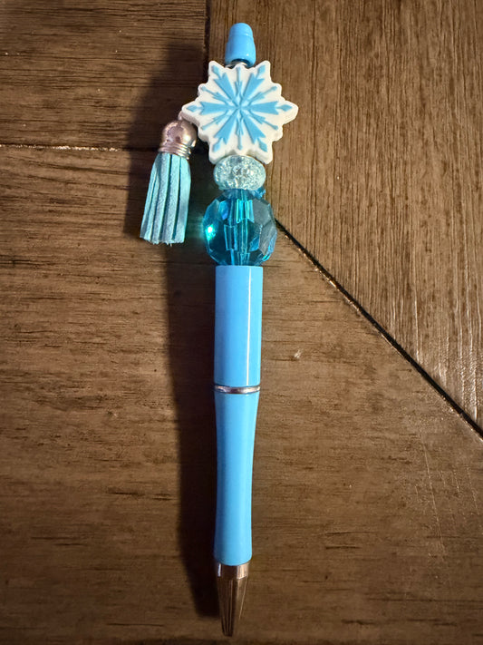 Snowflake Beaded Pen # 2