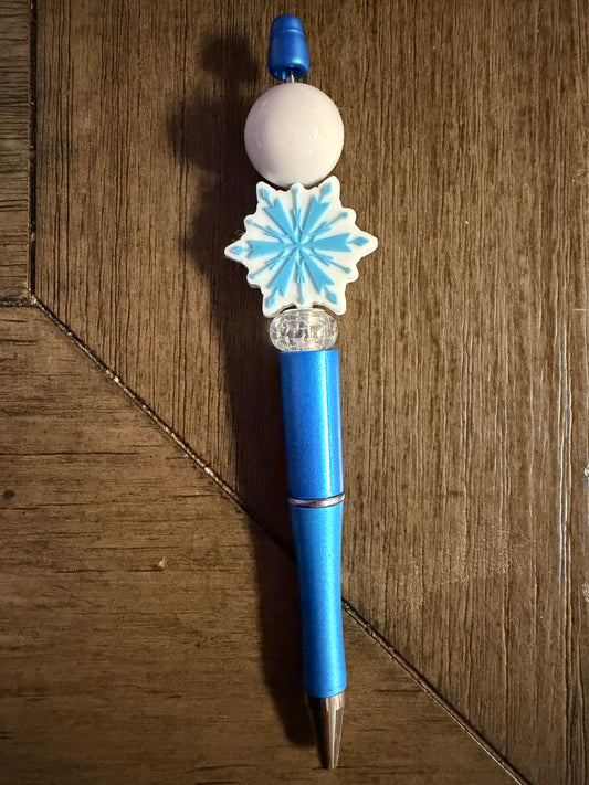Snowflake Beaded Pen # 5
