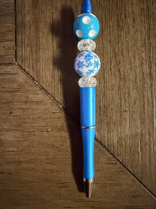 Snowflake Beaded Pen # 4