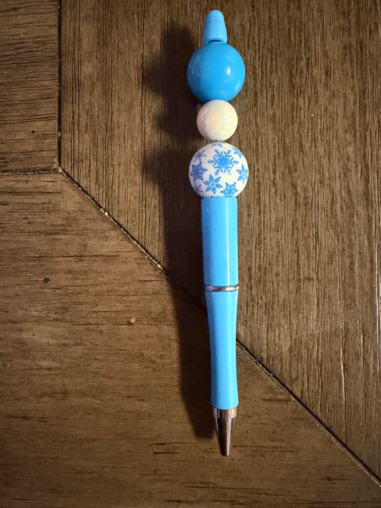 Snowflake Beaded Pen # 3