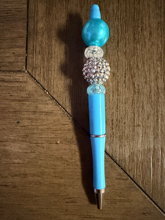 Light Blue Beaded Pen
