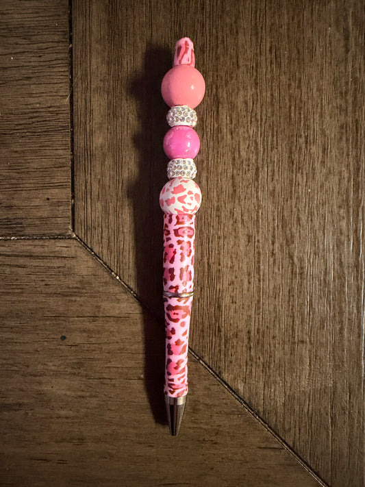 Leopard Print Beaded Pen # 2