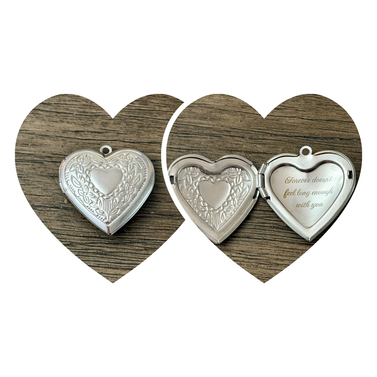 Custom Laser Engraved Heart Locket