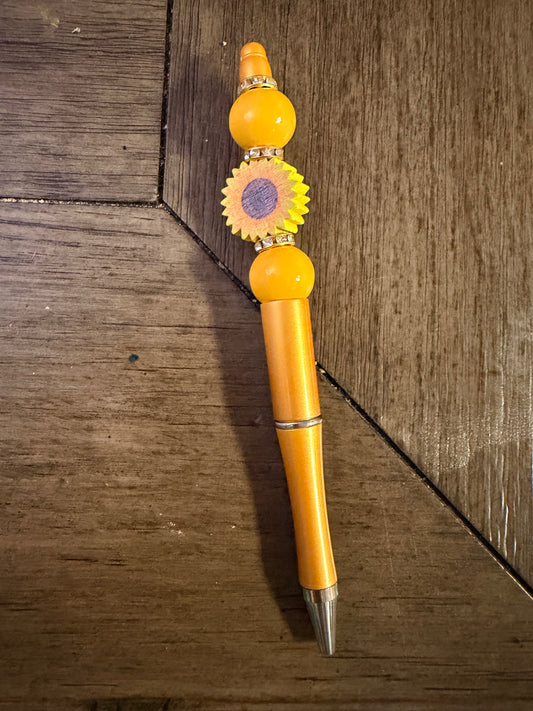 Sunflower Beaded Pen # 2