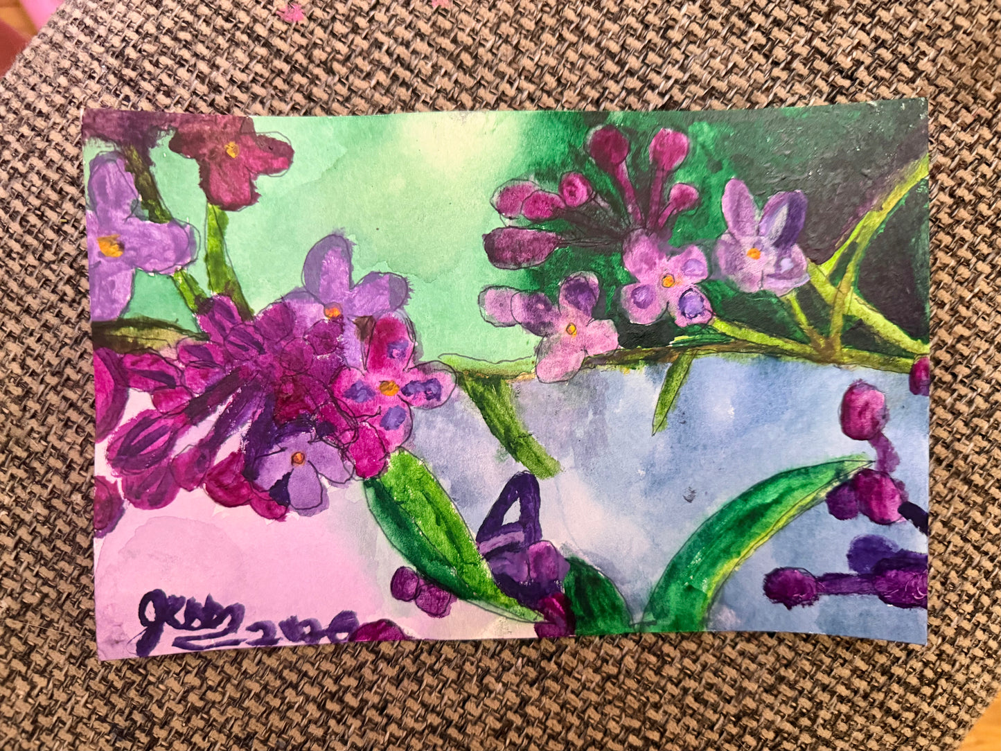 Lilacs | Original Watercolor Painting