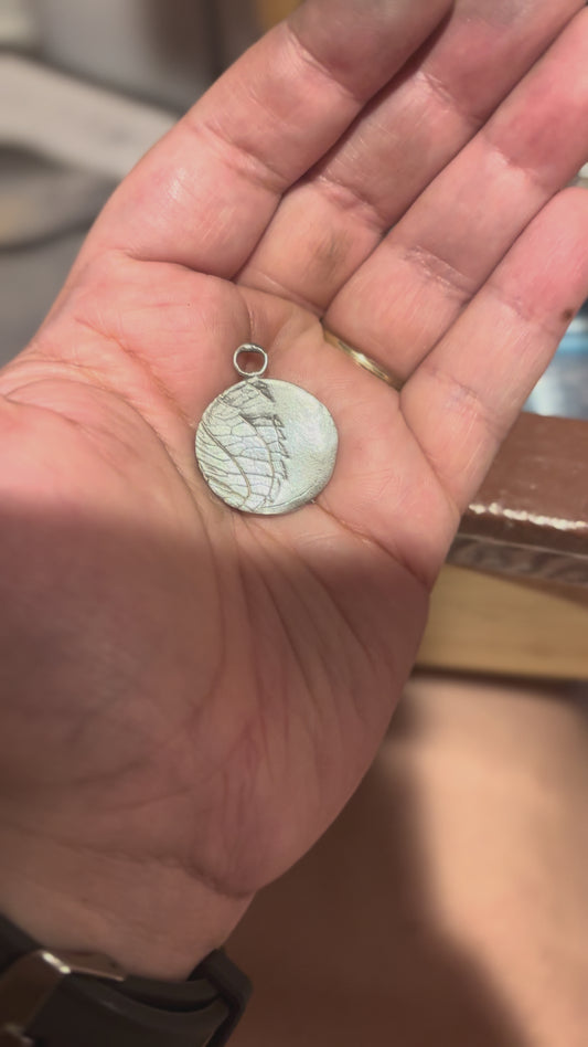 Hydrangea Leaf Fine Silver Pendant