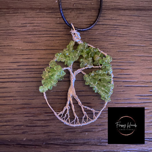 Green Wire Wrapped Tree of Life Pendant | Limited Edition