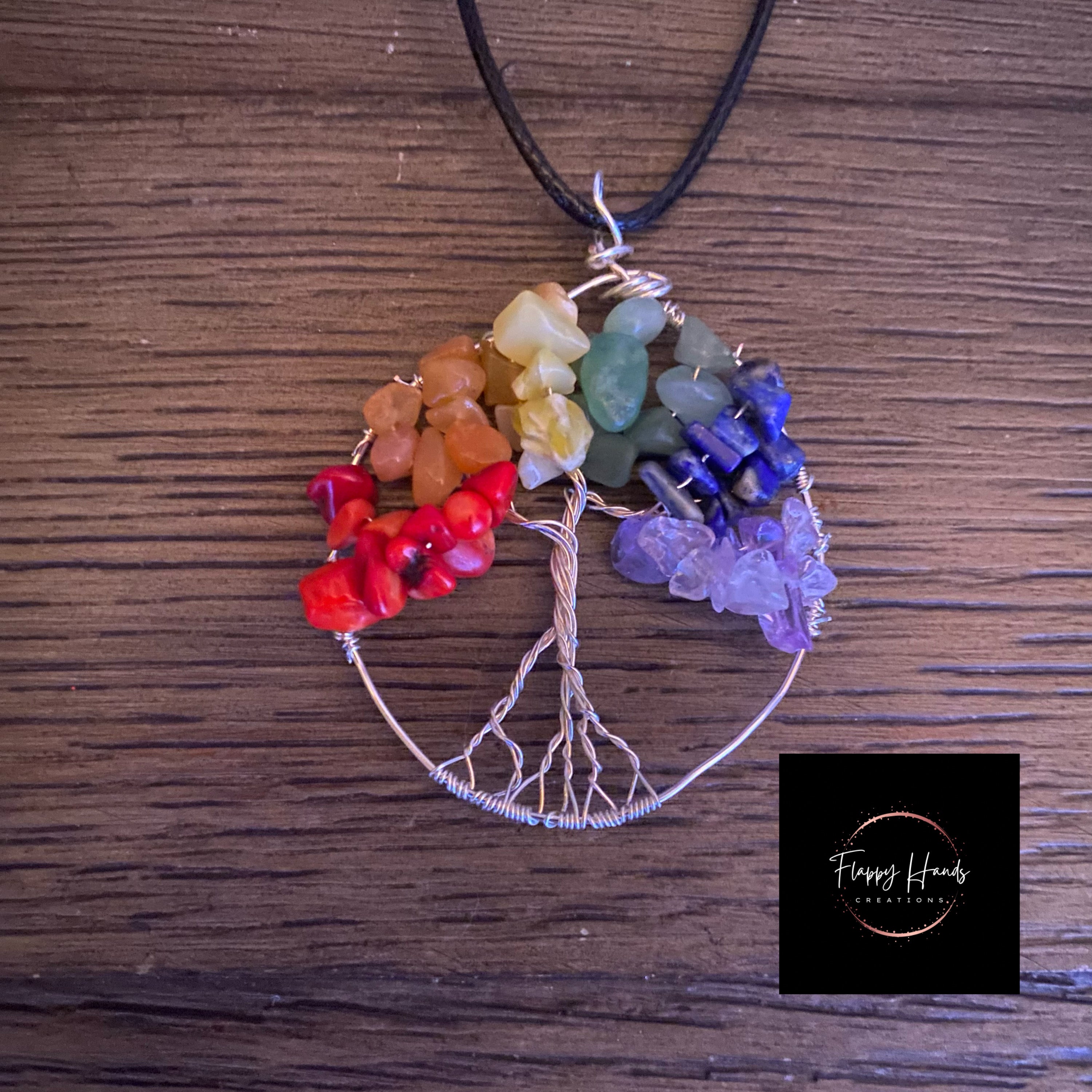 Wire wrapped tree on sale of life pendant